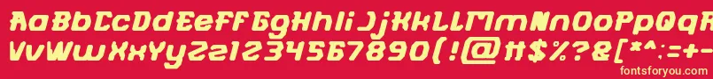 FUTURISTIC Font – Yellow Fonts on Red Background