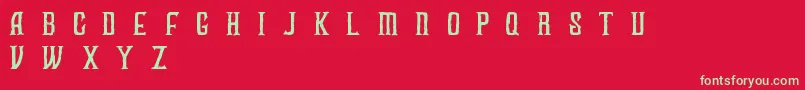 FUZZY bold demo Font – Green Fonts on Red Background