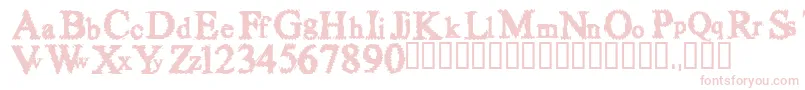 Fuzzy Font – Pink Fonts on White Background
