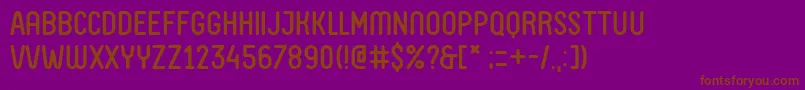 FV Almelo Font – Brown Fonts on Purple Background