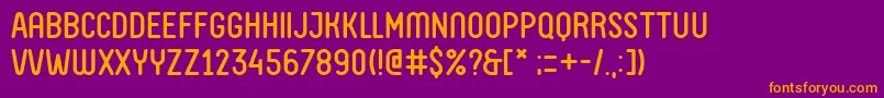FV Almelo Font – Orange Fonts on Purple Background