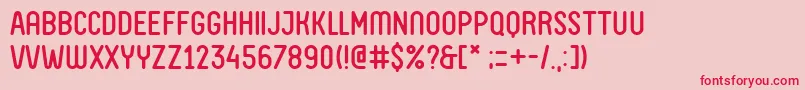 FV Almelo Font – Red Fonts on Pink Background