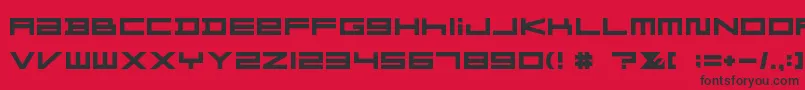 Шрифт FZGXMenuFont Bold – чёрные шрифты на красном фоне