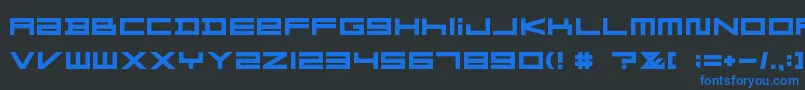 FZGXMenuFont Bold Font – Blue Fonts on Black Background