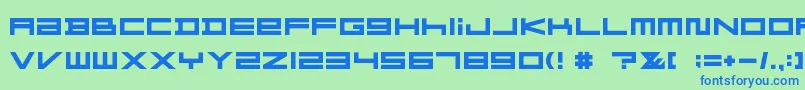 FZGXMenuFont Bold Font – Blue Fonts on Green Background