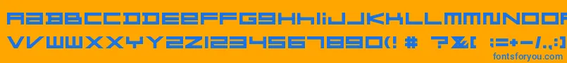 FZGXMenuFont Bold Font – Blue Fonts on Orange Background