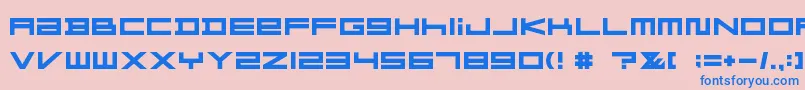 FZGXMenuFont Bold Font – Blue Fonts on Pink Background
