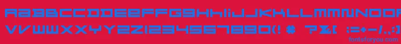 FZGXMenuFont Bold Font – Blue Fonts on Red Background