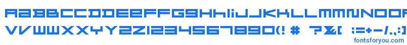 FZGXMenuFont Bold-Schriftart – Blaue Schriften auf weißem Hintergrund