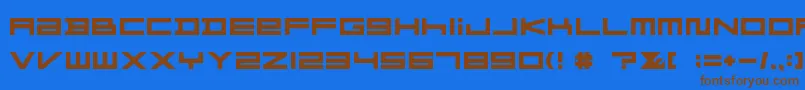 FZGXMenuFont Bold Font – Brown Fonts on Blue Background