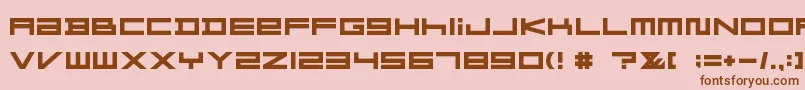 FZGXMenuFont Bold Font – Brown Fonts on Pink Background