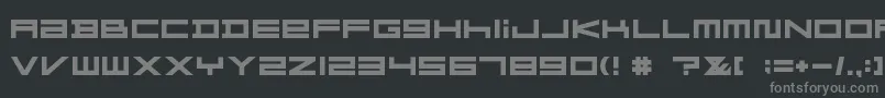 FZGXMenuFont Bold Font – Gray Fonts on Black Background