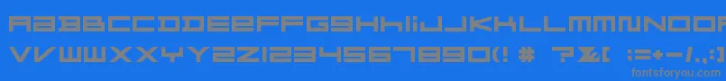 FZGXMenuFont Bold Font – Gray Fonts on Blue Background