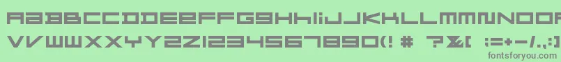FZGXMenuFont Bold Font – Gray Fonts on Green Background