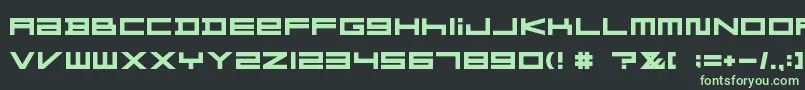 FZGXMenuFont Bold Font – Green Fonts on Black Background