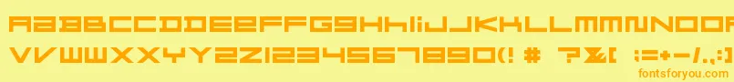 FZGXMenuFont Bold Font – Orange Fonts on Yellow Background