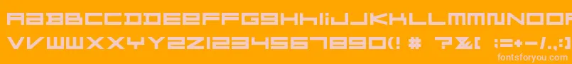 FZGXMenuFont Bold Font – Pink Fonts on Orange Background