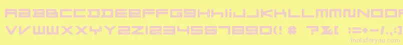 FZGXMenuFont Bold Font – Pink Fonts on Yellow Background