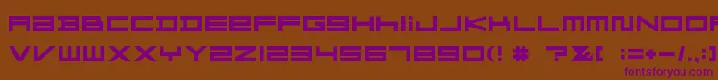FZGXMenuFont Bold Font – Purple Fonts on Brown Background