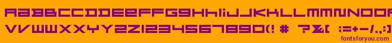FZGXMenuFont Bold Font – Purple Fonts on Orange Background