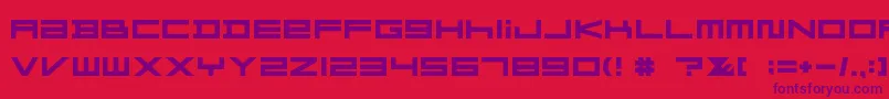 FZGXMenuFont Bold Font – Purple Fonts on Red Background