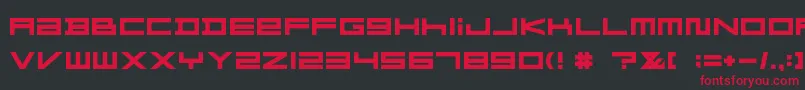 FZGXMenuFont Bold Font – Red Fonts on Black Background