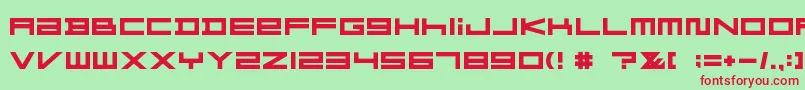 FZGXMenuFont Bold Font – Red Fonts on Green Background