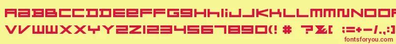 FZGXMenuFont Bold Font – Red Fonts on Yellow Background