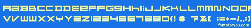 FZGXMenuFont Bold Font – Yellow Fonts on Blue Background
