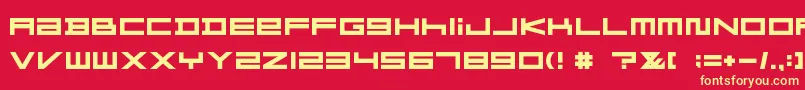 FZGXMenuFont Bold Font – Yellow Fonts on Red Background