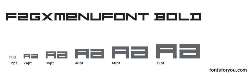 Размеры шрифта FZGXMenuFont Bold