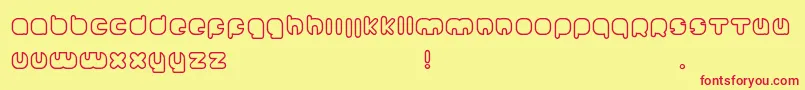 Johanneke Font – Red Fonts on Yellow Background