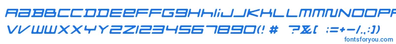 FZGXMenuFont ObliqueRounded Font – Blue Fonts on White Background