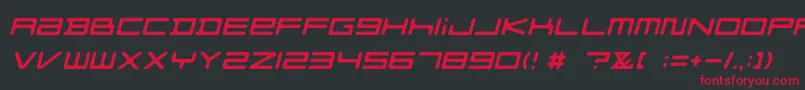 FZGXMenuFont ObliqueRounded Font – Red Fonts on Black Background