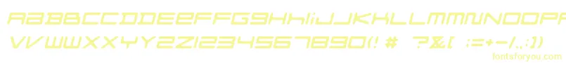 FZGXMenuFont ObliqueRounded-fontti – keltaiset fontit