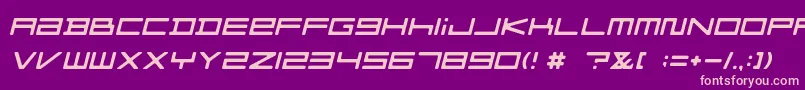 FZGXMenuFont ObliqueSemiRound Font – Pink Fonts on Purple Background