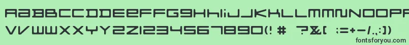 Шрифт FZGXMenuFont Rounded – чёрные шрифты на зелёном фоне