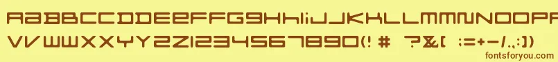 FZGXMenuFont Rounded-fontti – ruskeat fontit keltaisella taustalla