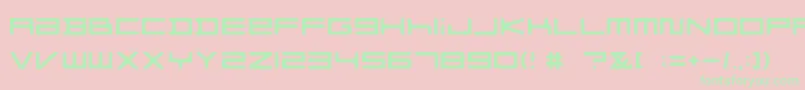 FZGXMenuFont Rounded-Schriftart – Grüne Schriften auf rosa Hintergrund