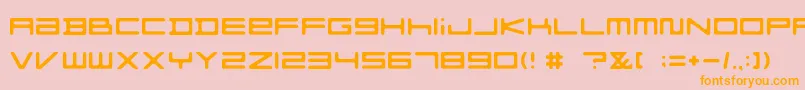 FZGXMenuFont Rounded-Schriftart – Orangefarbene Schriften auf rosa Hintergrund