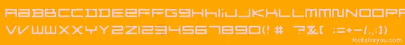 Czcionka FZGXMenuFont Rounded – różowe czcionki na pomarańczowym tle