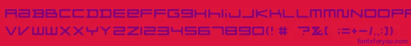 FZGXMenuFont Rounded Font – Purple Fonts on Red Background