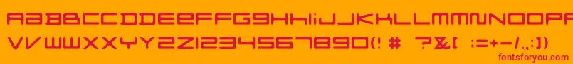 FZGXMenuFont Rounded Font – Red Fonts on Orange Background