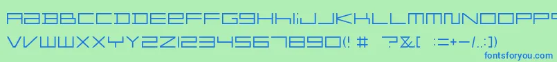 FZGXMenuFont Thin Font – Blue Fonts on Green Background