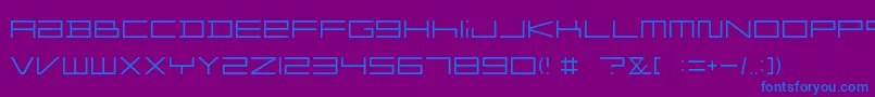 FZGXMenuFont Thin Font – Blue Fonts on Purple Background