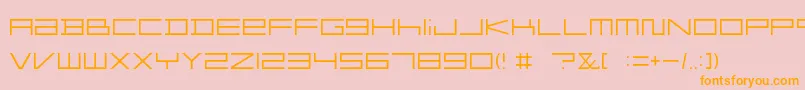 FZGXMenuFont Thin-Schriftart – Orangefarbene Schriften auf rosa Hintergrund