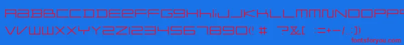 FZGXMenuFont Thin Font – Red Fonts on Blue Background