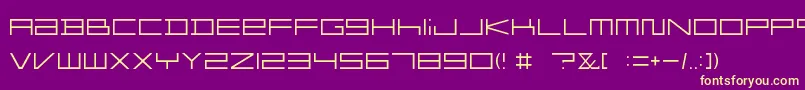 FZGXMenuFont Thin Font – Yellow Fonts on Purple Background