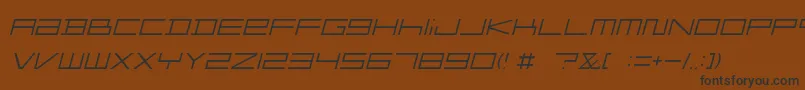 Шрифт FZGXMenuFont ThinOblique – чёрные шрифты на коричневом фоне