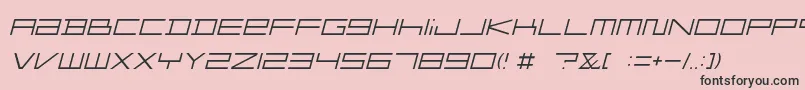 FZGXMenuFont ThinOblique Font – Black Fonts on Pink Background